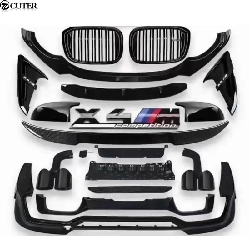 For BMW G02 X4 G02 X4 X4M Competition ABS Front Lip Splitter