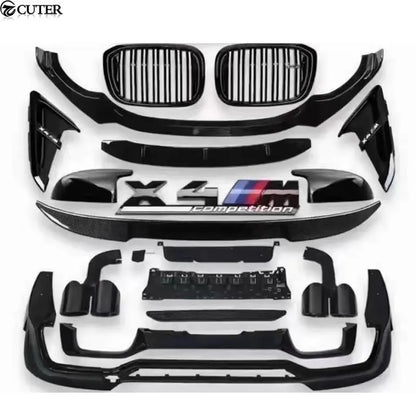 For BMW G02 X4 G02 X4 X4M Competition ABS Front Lip Splitter