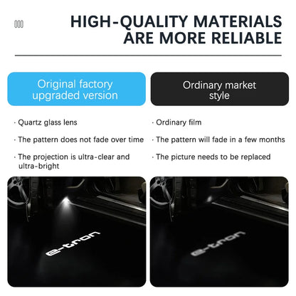For Audi E-tron 2019 2020 2021 Door Logo Projector Lamps Welcome