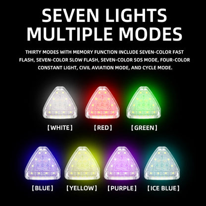 Motorcycles RGB Up Night Wireless Warning anti-theft Caution