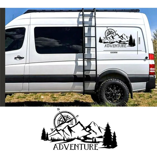 For Large Adventure Vinyl Sticker Camper Van Motorhome Decal