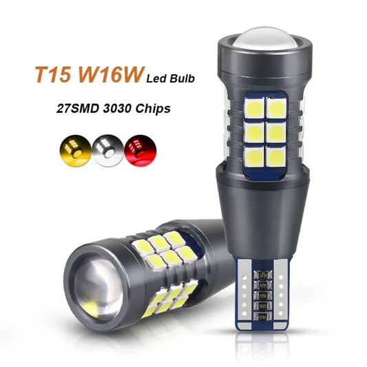 For Tail Signal Lamp Backup Reserve 2PCS Super Bright W16W T15