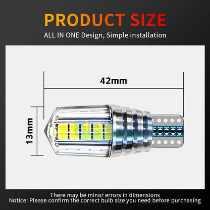 100PCS T10 Bulbs Interior Wedge Turn Side 168 194