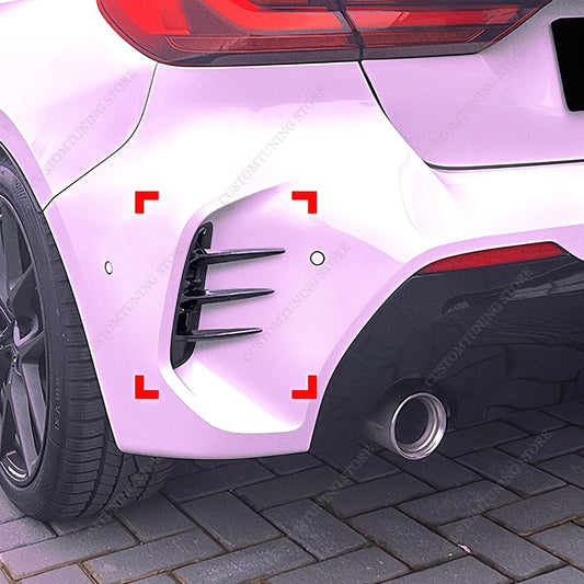 For BMW F40 Gloss Black Rear Bumper Aero Flicks Splitter Trim