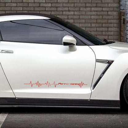 Reflective Performance Heartbeat Line Sticker Windshield