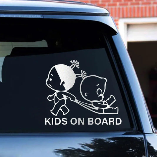 Baby Kids On Board Funny Creative Cute Reflective Stickers