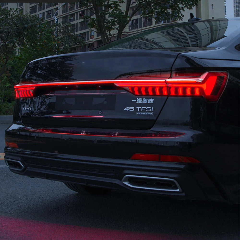 For Audi A6 C8 Through Type Tail A6 2019-2024 Upgrade C8 Optical