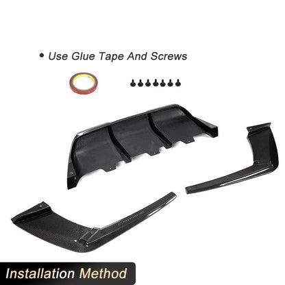 For BMW 6 Series F06 F12 Full Carbon Fiber Rear Bumper Diffuser