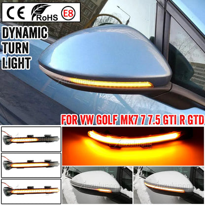 For VW Golf 7 Vii MK7.5 Side Wing Rearview Mirror Indicator