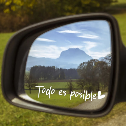Newest Todo Es Posible Carbon Sticker Decal Art Quotes