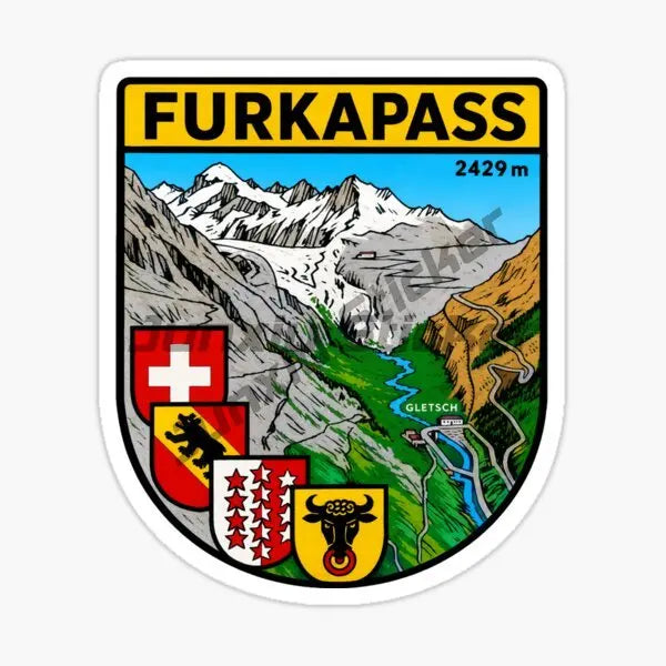 Furka Pass Switzerland Motorcycle Trunk Helmet Luggage
