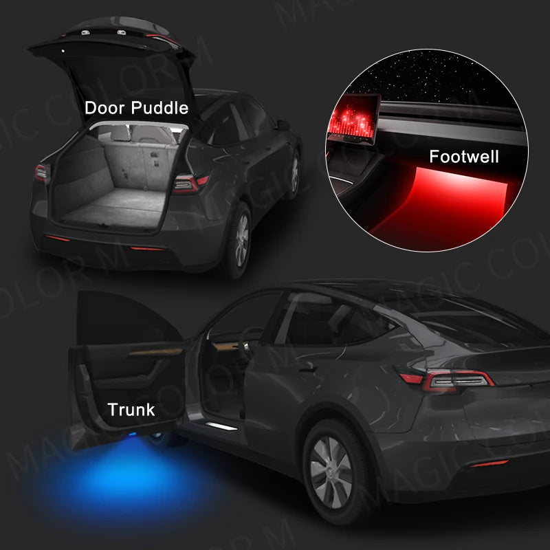 For Tesla Model 3 Y S X Atmosphere foot-well Interior Lighting