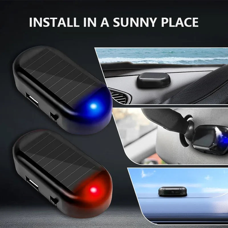 2PCS Fake Security Solar Powered Simulated Dummy Alarm Wireless