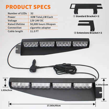 For Volunteer Firefighter Vehicles 12V 24V 40W Emergency Warning