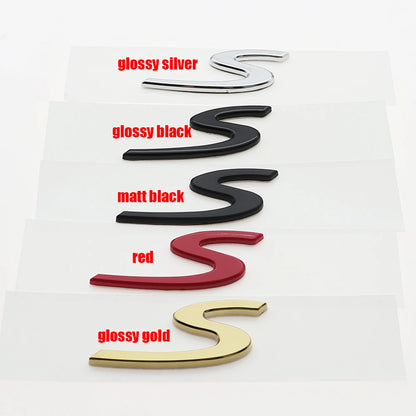 1PC 3D ABS Gts Gt Turbo S T Letter