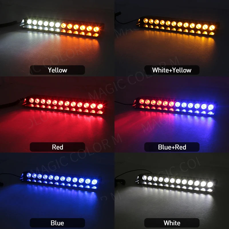 12 Strobe Front Warning Flash Parking Signal Windshield Yellow