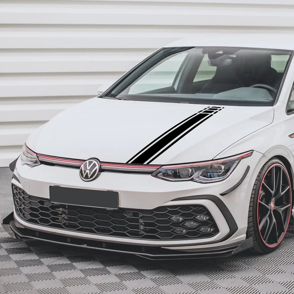 For Volkswagen VW Golf 8 7 Hood Racing Sticker R Gti MK8 MK7 MK5