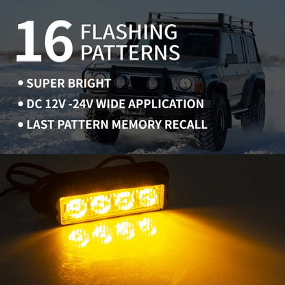 Grille Strobe Beacon Pickup Truck Width Indicator Emergency Flash