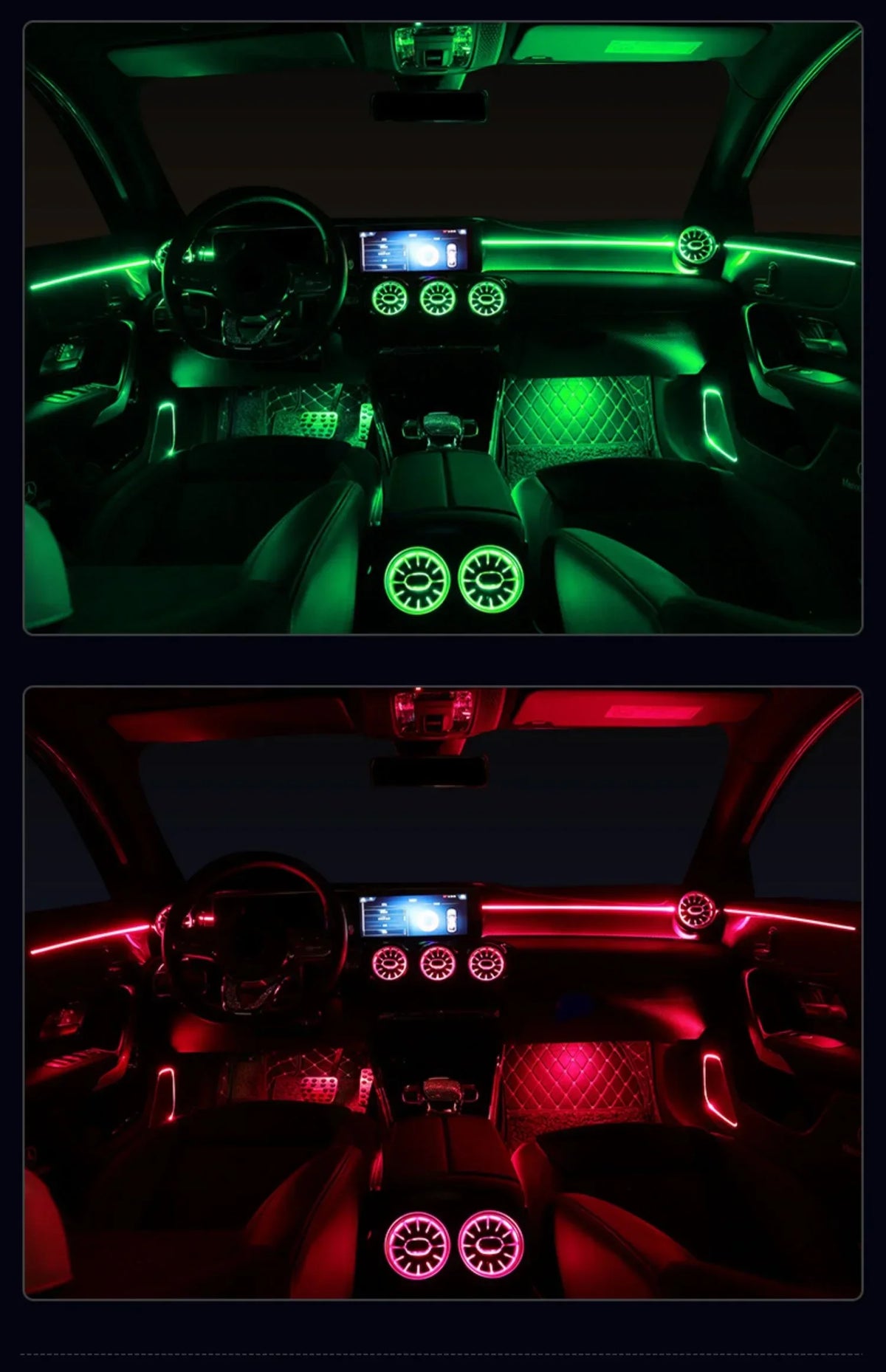 For Mercedes Benz W177 W118 W247 Colors Ambient Vents A B Cla