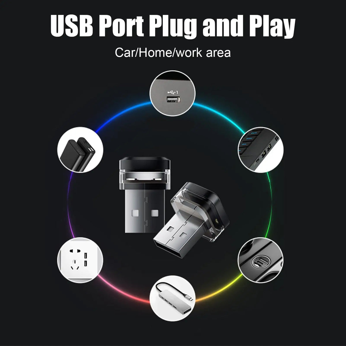 1PC USB Mood Interior Atmosphere MINI Decorations