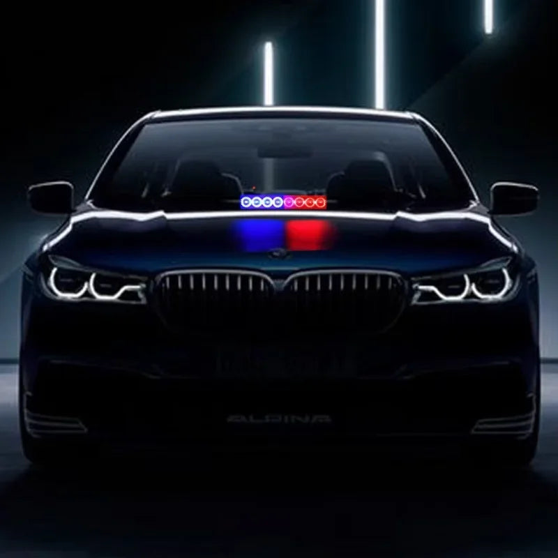 Strobe Flasher Windshield Flashing Warning Signal Red Blue