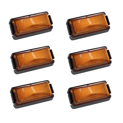 6PCS Amber Side Marker Set 10v-30v Cars Suvs Van