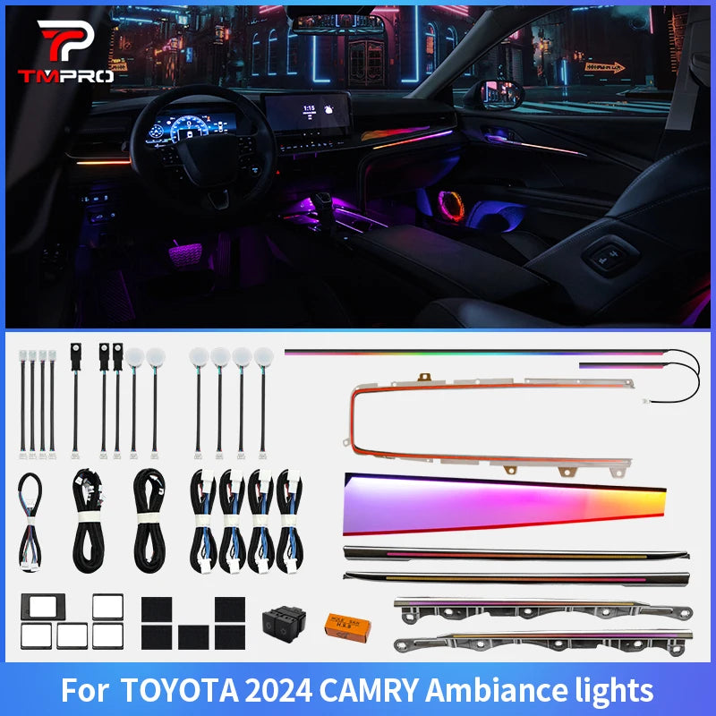 For Toyota Camry 2023-2024 Colors Ambient Lighting Safety