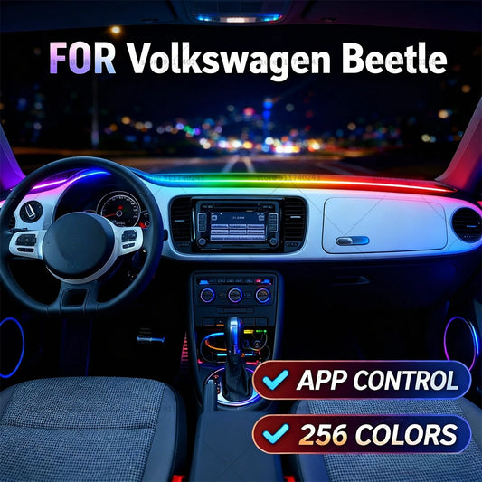 For Volkswagen Beetle Automotive Decoration Light Strip Colorful
