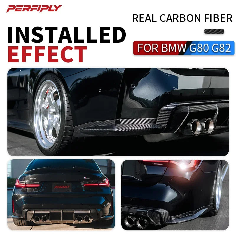 For BMW G80 G82 M3 M4 Real Dry Carbon Fiber Oem Rear Bumper