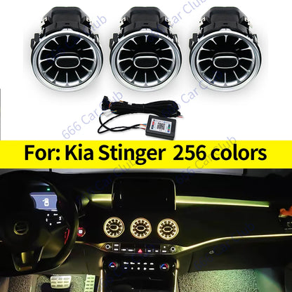 For Kia Stinger 12 Colours Air Vents RGB Ambient Turbine Shape