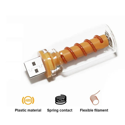 USB Ambient Night Touch Dimming Glass Bottle Mood Spiral