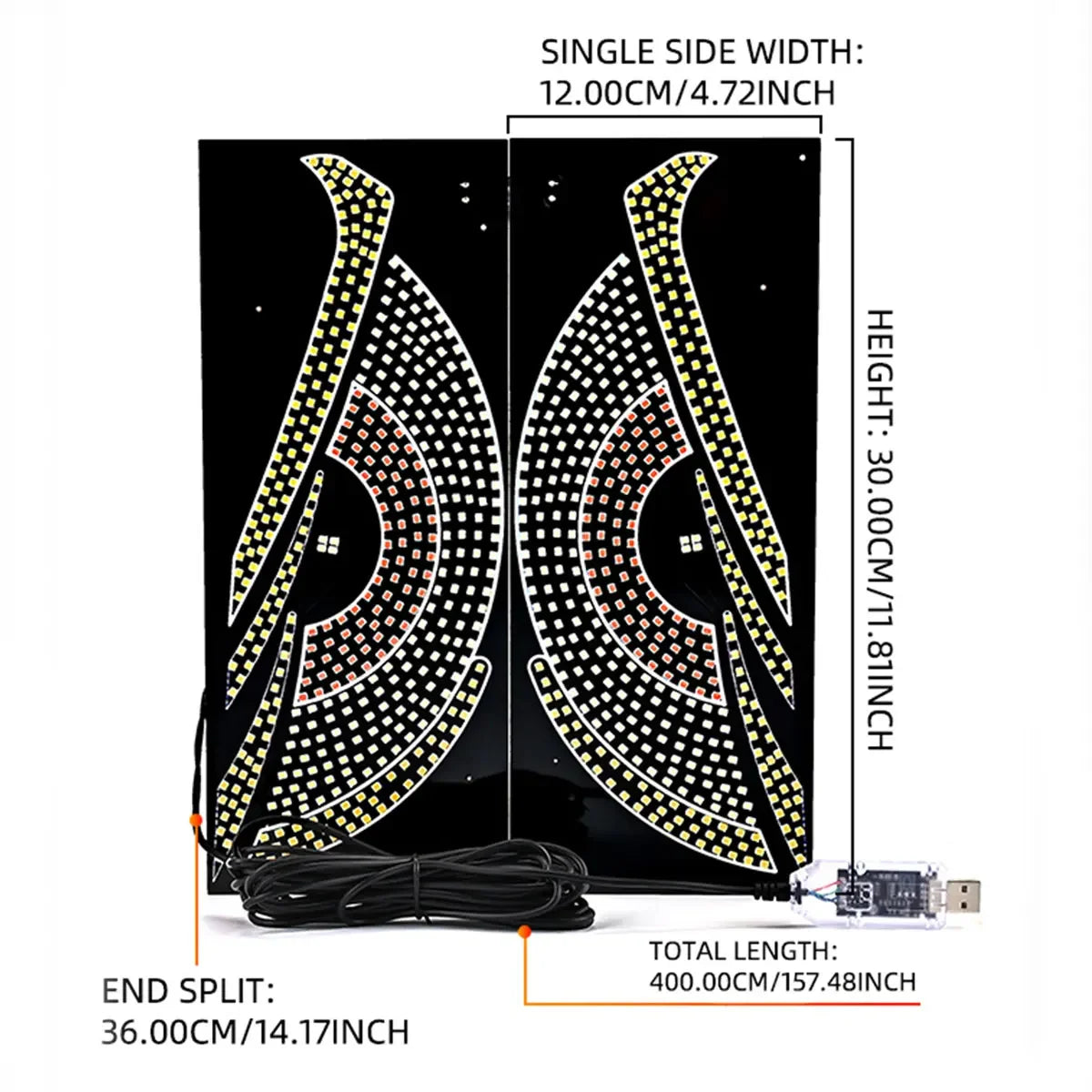 Truck Dynamic Eye Front Rear Window Screen Display Panel