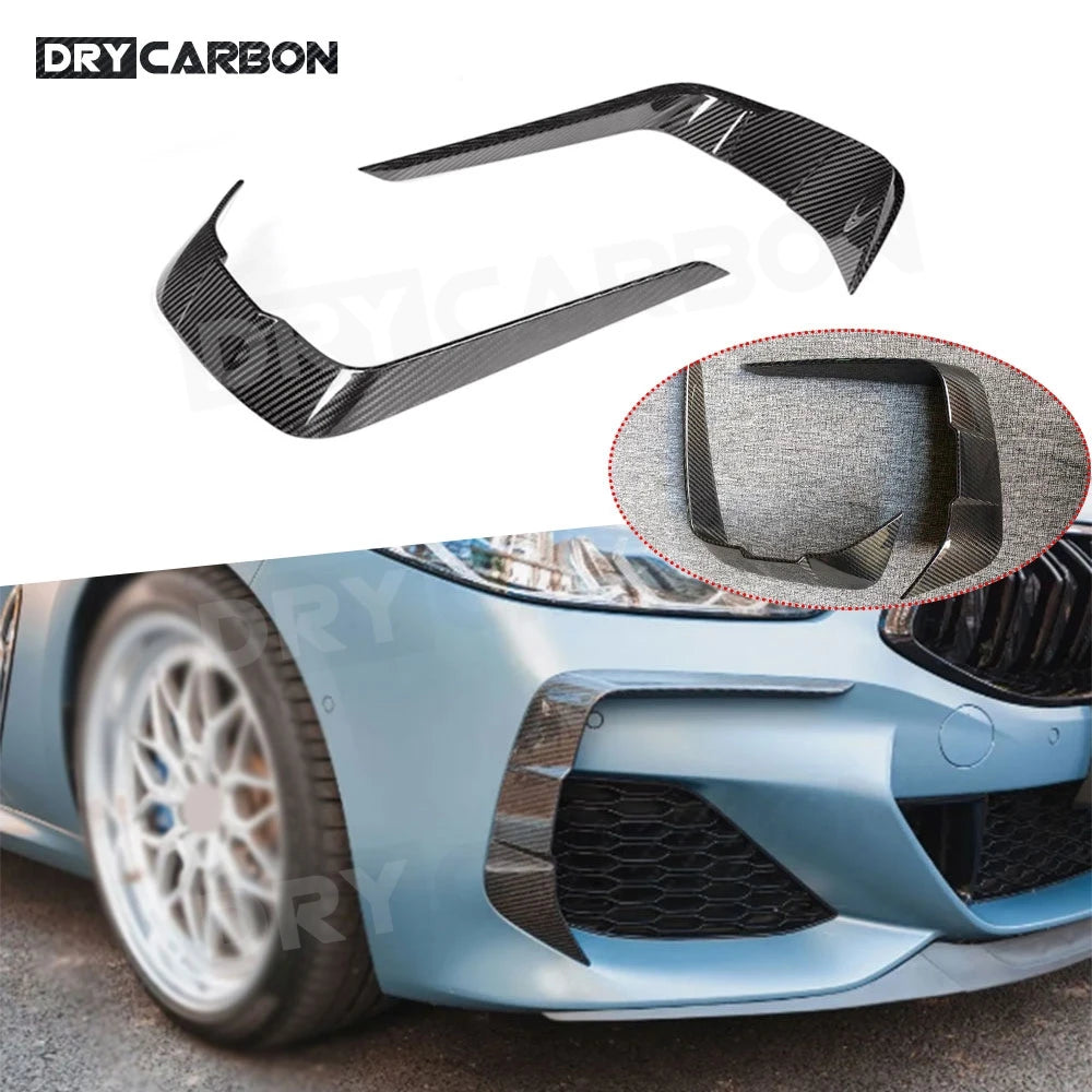 For BMW G14 G15 G16 M Dry Carbon Fiber Front Bumper Fog Cover