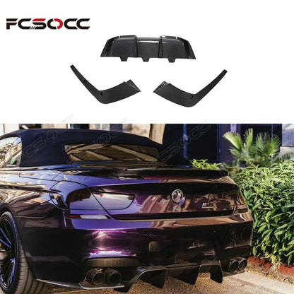 For BMW F06 F12 F13 M6 Series Carbon Fiber Rear Bumper Diffuser