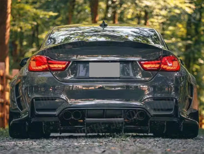 For BMW M3 M4 F80 F82 Real Carbon Fiber Rear Bumper Lip F83