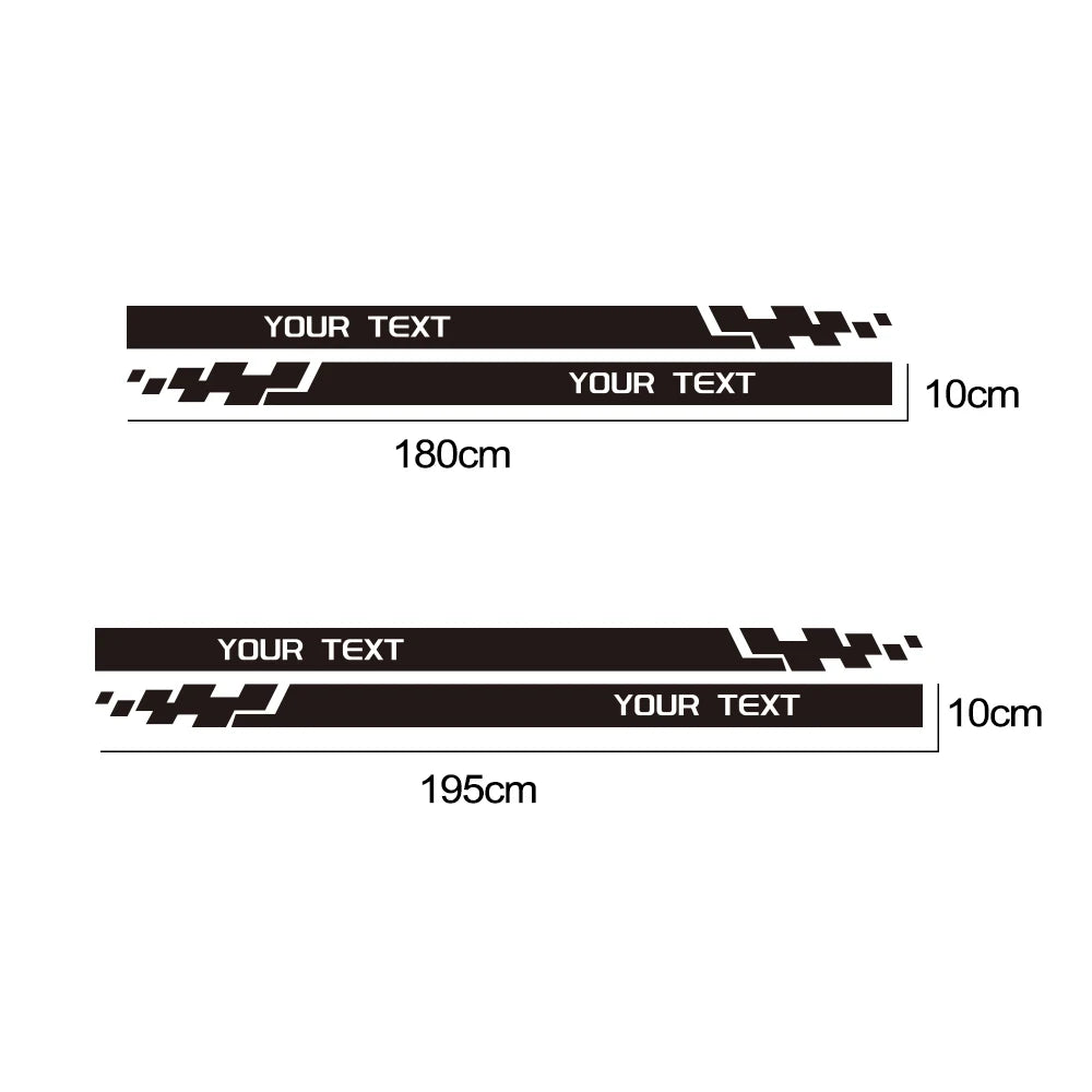 Sticker Racing Sport Custom Text Decor Decal Vinyl Customized