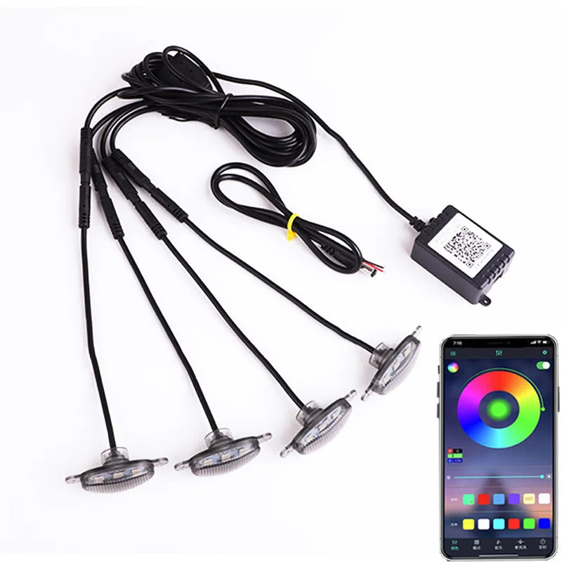 For Off Road Trunk Upgrade RGB Grille Front Day Running APP