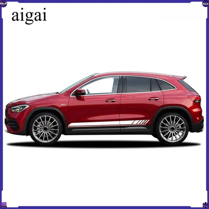 For Mercedes Benz A C E Door Side Stripes Skirt Sticker Decal