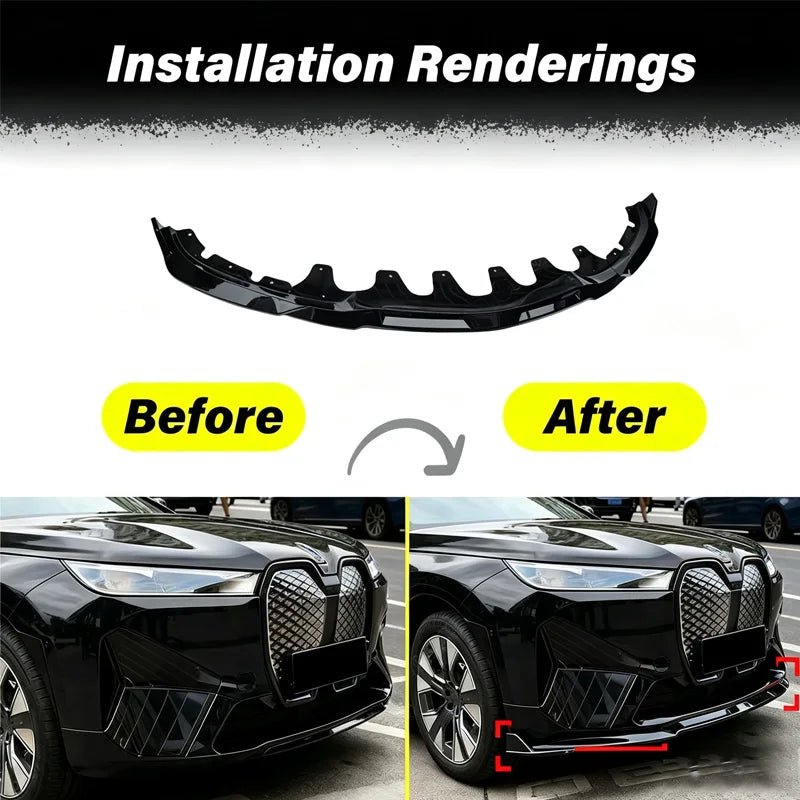 For BMW Ix 2021 2022 2023 Front Bumper Spoiler Board Body Kit