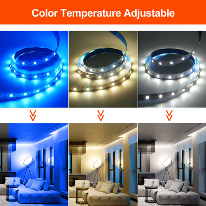 USB Strip dc5v 2835 Flexible Tape Warm Cold White