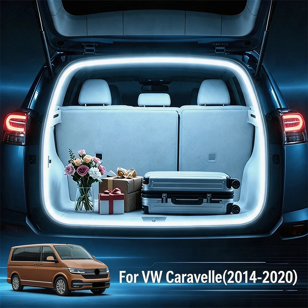 For VW Caravelle 2014-2020 LED Car Trunk Light Strip Rear Boot Light Auto Automatic Induction Atmosphere Lamp Modificati