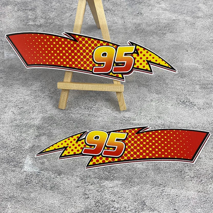 For Auto Rear Windshield Window Door 1pair Lightning Stickers