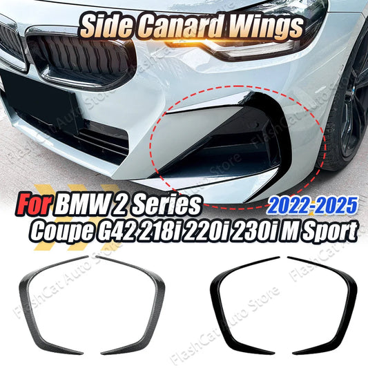 For BMW 2 Series Coupe G42 G42 Canard Bumper Lip Front Side