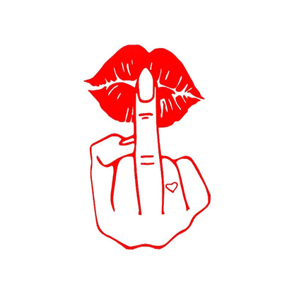 F U Girly Middle Finger Cute Stickers Window Bumper