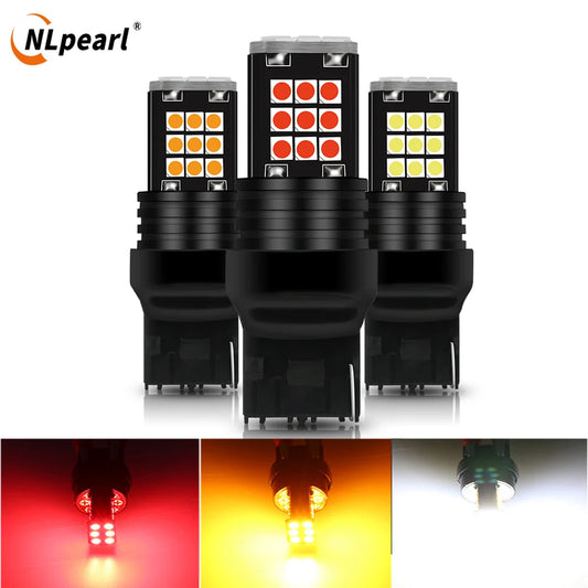 For Universal Nlpearl 2PCS 7440 7443 Bulb Brake Reverse Fit W21W