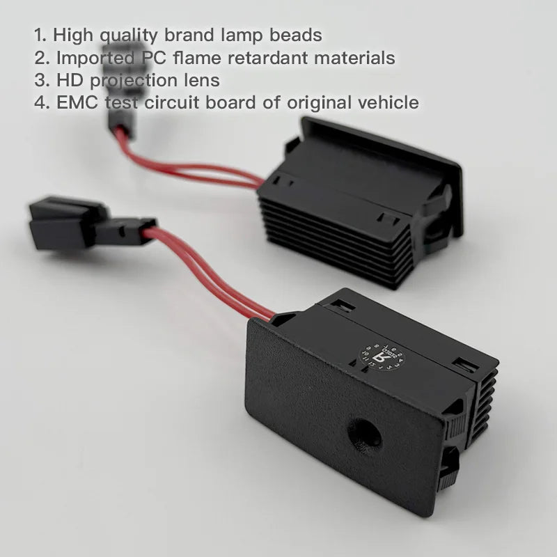 For Tesla Model3 2PCS Door Modely Models Hd Shadow Projector