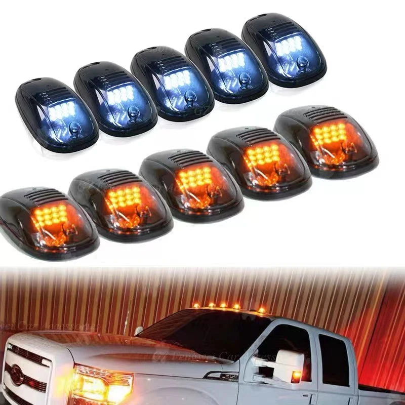 5PCS Amber White Cab Roof Marker Running Truck SUV