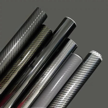 Black Glossy Vinyl Wrap Self Adhesive 2D 3D 5D