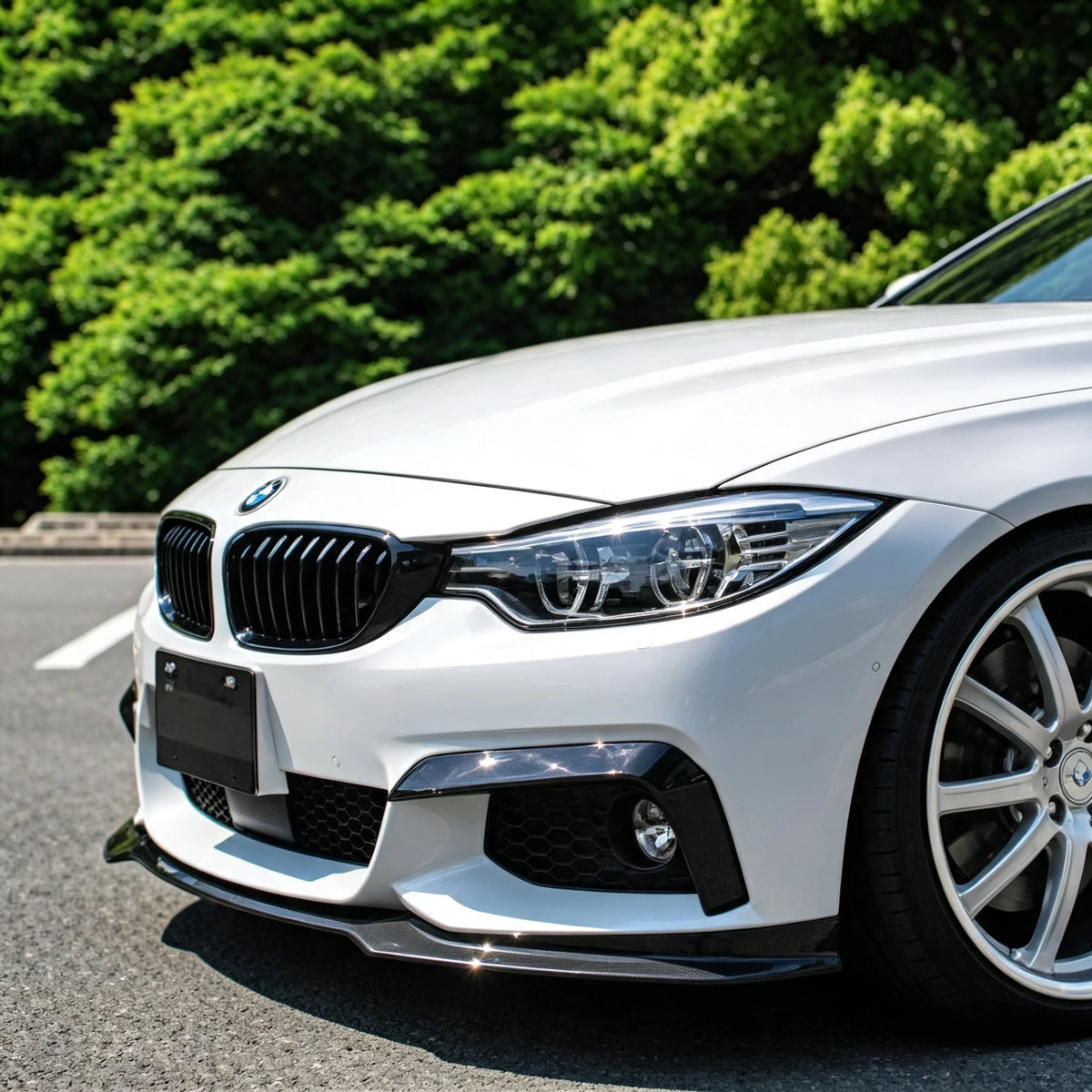 For BMW 4 Series F32 F33 Front Bumper Upper Trims Splitters Kit