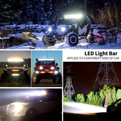 For Off-Road 42-inch Straight off-road Bar Aluminum Bracket 12V